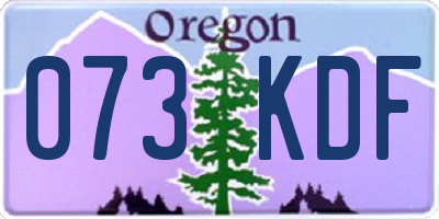 OR license plate 073KDF