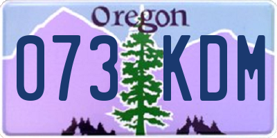 OR license plate 073KDM