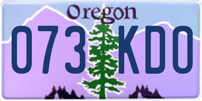 OR license plate 073KDO