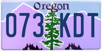 OR license plate 073KDT