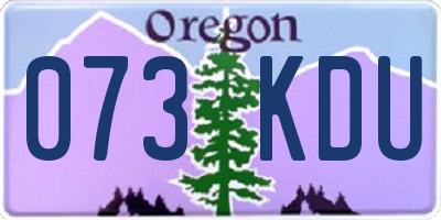 OR license plate 073KDU
