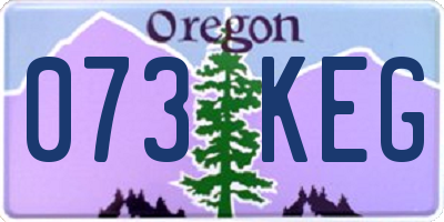 OR license plate 073KEG