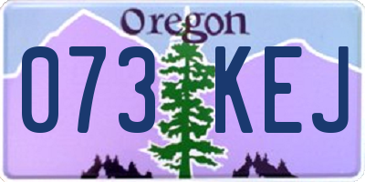 OR license plate 073KEJ