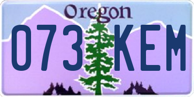 OR license plate 073KEM