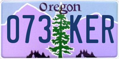OR license plate 073KER