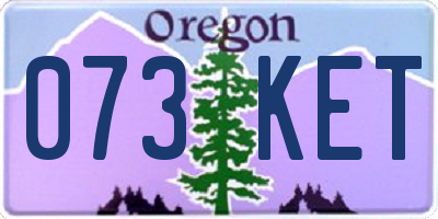 OR license plate 073KET