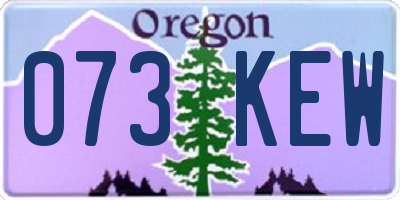 OR license plate 073KEW