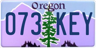 OR license plate 073KEY