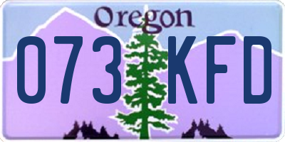 OR license plate 073KFD
