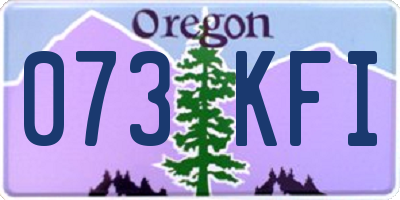OR license plate 073KFI