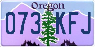 OR license plate 073KFJ
