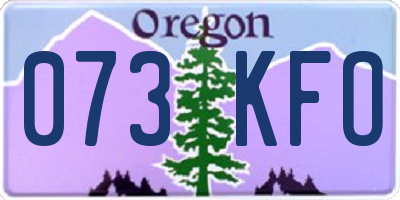 OR license plate 073KFO