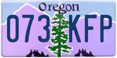 OR license plate 073KFP