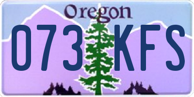 OR license plate 073KFS