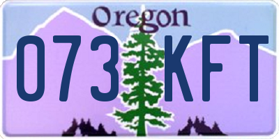 OR license plate 073KFT