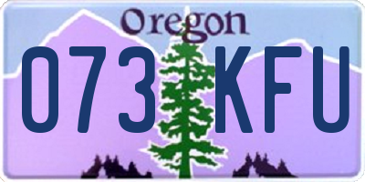 OR license plate 073KFU