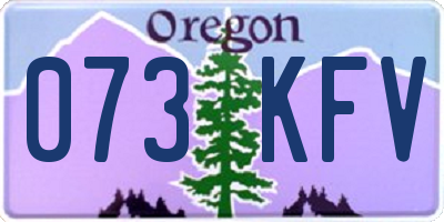 OR license plate 073KFV
