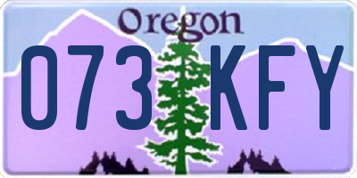 OR license plate 073KFY