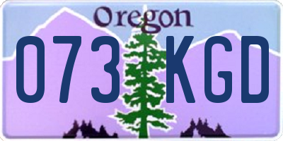OR license plate 073KGD