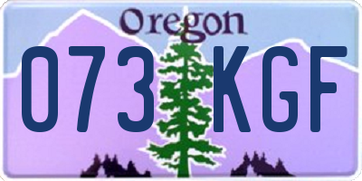 OR license plate 073KGF