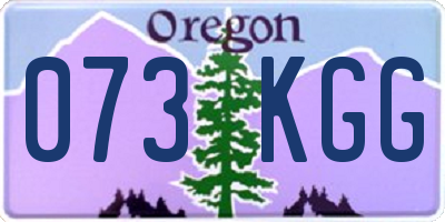 OR license plate 073KGG