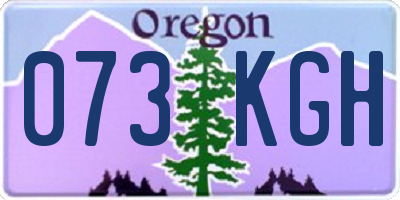 OR license plate 073KGH