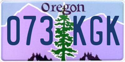 OR license plate 073KGK