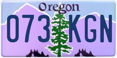 OR license plate 073KGN