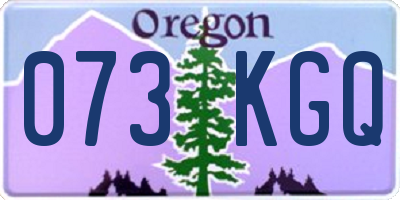 OR license plate 073KGQ