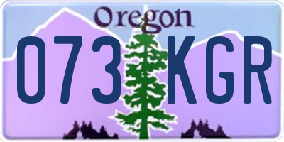 OR license plate 073KGR