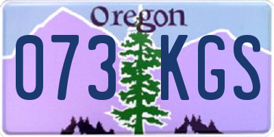 OR license plate 073KGS