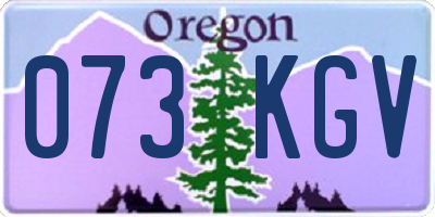 OR license plate 073KGV
