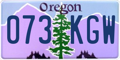 OR license plate 073KGW