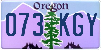 OR license plate 073KGY
