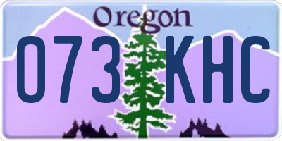 OR license plate 073KHC