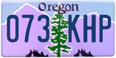 OR license plate 073KHP