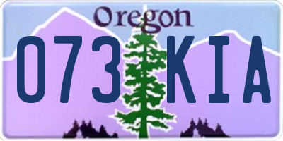 OR license plate 073KIA