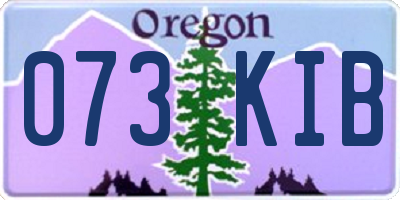 OR license plate 073KIB