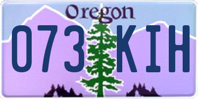 OR license plate 073KIH