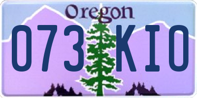 OR license plate 073KIO