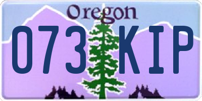 OR license plate 073KIP