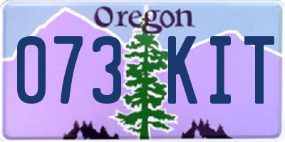 OR license plate 073KIT