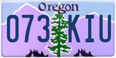 OR license plate 073KIU