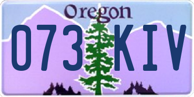 OR license plate 073KIV