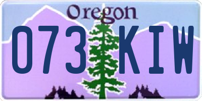 OR license plate 073KIW
