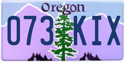 OR license plate 073KIX