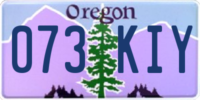 OR license plate 073KIY