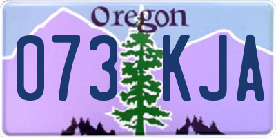 OR license plate 073KJA