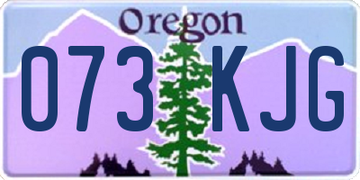 OR license plate 073KJG
