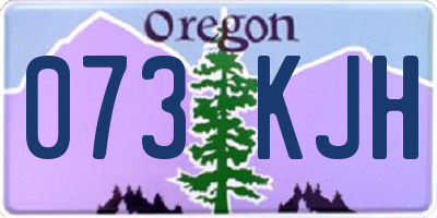 OR license plate 073KJH